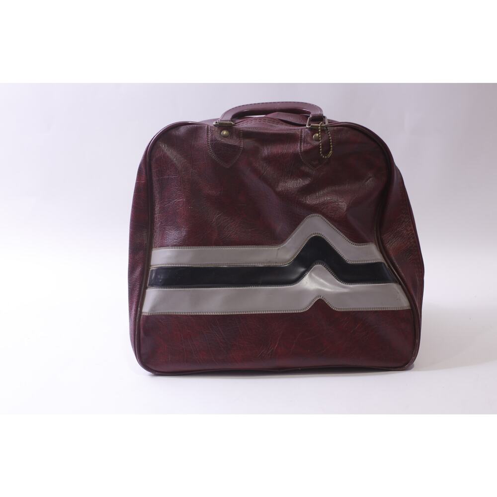 Vintage, Bowling Ball Bag, Brown, Vinyl, Sports Ball Carry, FLAW ~ 250916-WH O-3